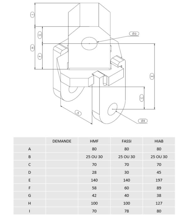 tableau attache cardan SECMI SU22